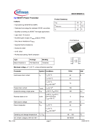 Datasheet BSC072N025S производства Infineon