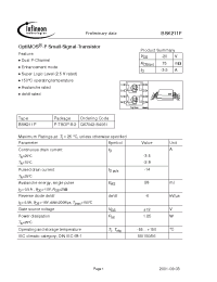 Datasheet BSK211P manufacturer Infineon