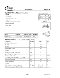 Datasheet BSL307SP manufacturer Infineon