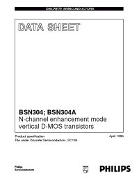 Datasheet BSN304A/RA manufacturer Infineon
