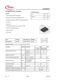 Datasheet BSO052N03S производства Infineon