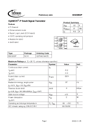 Datasheet BSO203P manufacturer Infineon