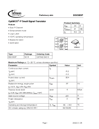Datasheet BSO303 manufacturer Infineon