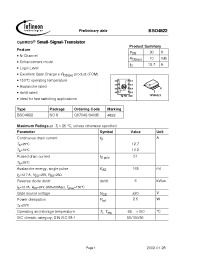 Datasheet BSO4822 manufacturer Infineon