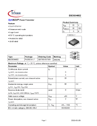 Datasheet BSO604NS2 manufacturer Infineon