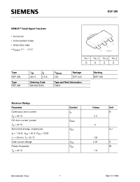 Datasheet BSP298 manufacturer Infineon