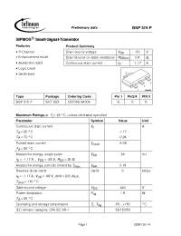 Datasheet BSP315P производства Infineon