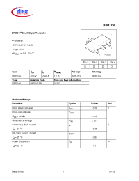 Datasheet BSP316E6327 manufacturer Infineon