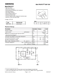 Datasheet BSP350 manufacturer Infineon