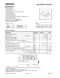 Datasheet BSP550 manufacturer Infineon