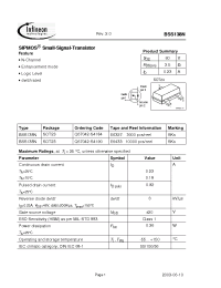 Datasheet BSS138NE6327 manufacturer Infineon