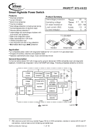 Datasheet BTS410E2 manufacturer Infineon
