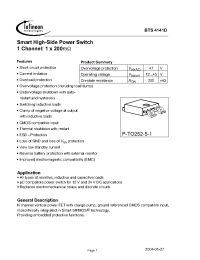 Datasheet BTS4141D manufacturer Infineon