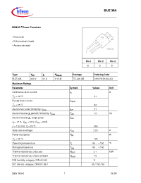 Datasheet BUZ30AC67078-S1303A3 manufacturer Infineon