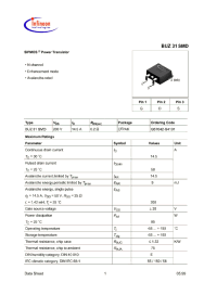 Datasheet BUZ31SMD manufacturer Infineon