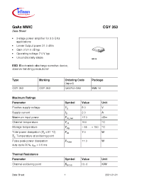 Datasheet CGY353 производства Infineon