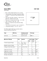 Datasheet CGY360 manufacturer Infineon