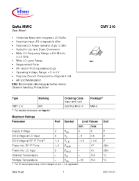 Datasheet CMY210 manufacturer Infineon