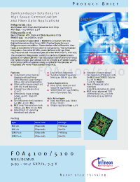 Datasheet FOA41001B1 manufacturer Infineon
