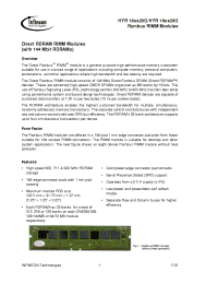 Datasheet HYR1612820G-745 manufacturer Infineon