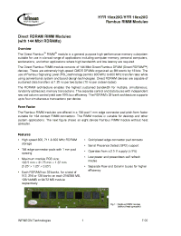 Datasheet HYR1812820G-653 manufacturer Infineon