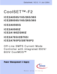 Datasheet ICE2A180Z manufacturer Infineon