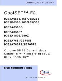 Datasheet ICE2B765P2 manufacturer Infineon