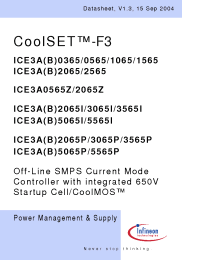 Datasheet ICE3B5065P производства Infineon