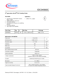 Datasheet IDC04S60C manufacturer Infineon