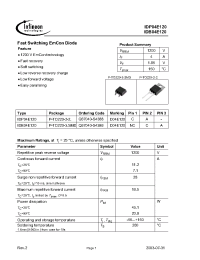 Datasheet IDP04E120 manufacturer Infineon