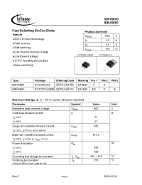 Datasheet IDP45E60 manufacturer Infineon