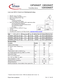 Datasheet IGP50N60T manufacturer Infineon