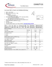 Datasheet IGW60T120 manufacturer Infineon