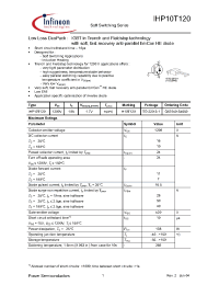 Datasheet IHP10T120 manufacturer Infineon