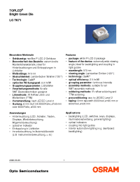 Datasheet LGT671-K2L2-1 manufacturer Infineon