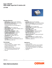 Datasheet LHT676-P1Q1-1 manufacturer Infineon