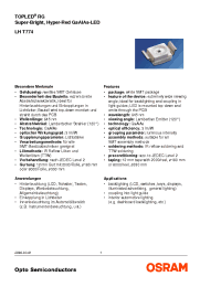 Datasheet LHT774-M2P1-1 manufacturer Infineon