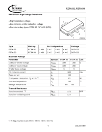 Datasheet PZTA93E6433 manufacturer Infineon