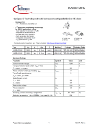Datasheet Q67040-S4649 manufacturer Infineon
