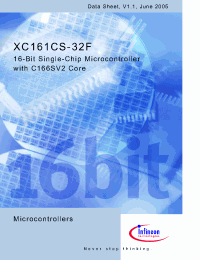 Datasheet SAK-XC161CS-32F40FBB manufacturer Infineon