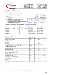 Datasheet SGU04N60 manufacturer Infineon