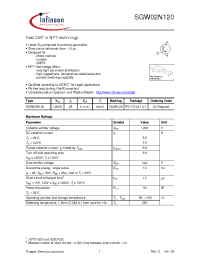 Datasheet SGW02N120 manufacturer Infineon