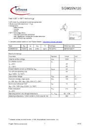 Datasheet SGW25N120 manufacturer Infineon