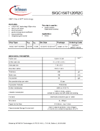 Datasheet SIGC156T120R2C manufacturer Infineon