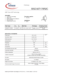 Datasheet SIGC42T170R2C производства Infineon