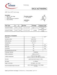 Datasheet SIGC42T60SNC производства Infineon