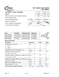 Datasheet SPB11N60S5 manufacturer Infineon