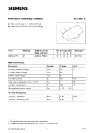 Datasheet SXT2907AE6327 manufacturer Infineon