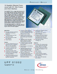 Datasheet UPF01002 manufacturer Infineon