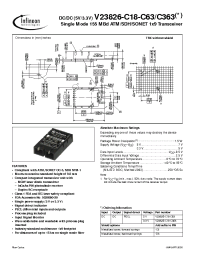 Datasheet V23826-C18-C363 manufacturer Infineon